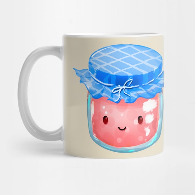 Cute Strawberry Jam Jar by Claire Lin